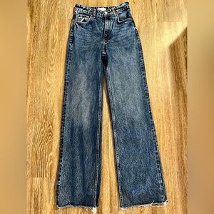 Zara High Rise Full Length Jeans